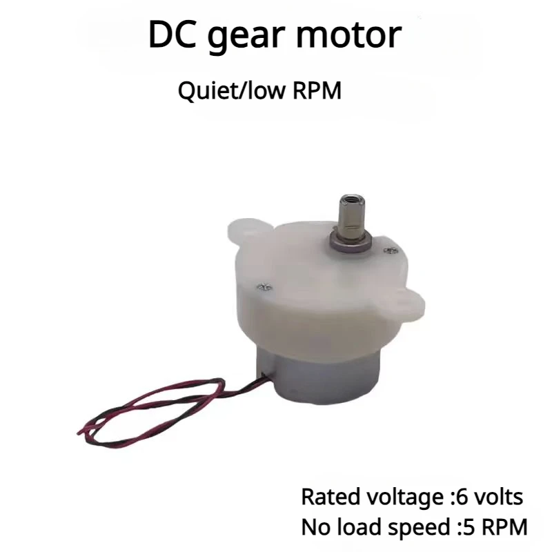 Mini silnik prądu stałego z mikro przekładnią 6 V 5 obr./min/100 obr./min Odwracalny mały elektryczny 6-woltowy robot rzemieślniczy Zabawka Reklama