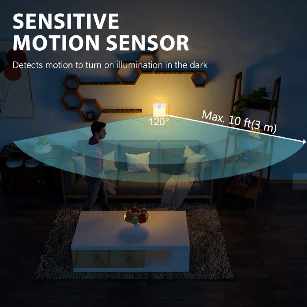 Motion Sensor LED Night Light UK EU Plug Dimmable Wireless Lamp for Kids Room Energy Efficient Dusk to Dawn Sensor Stairway Lamp