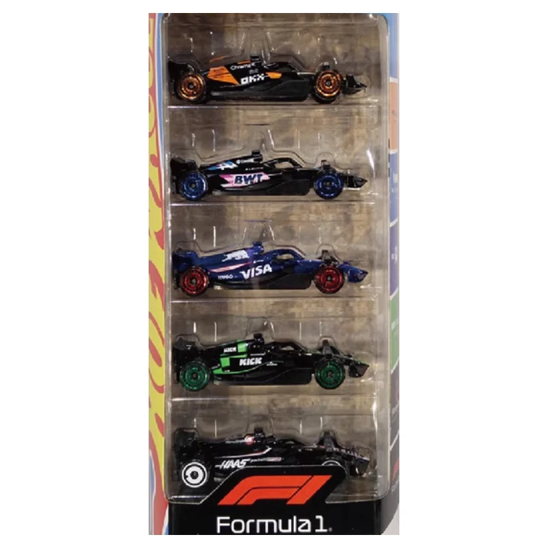 Jgf58 2024 Formula Racing Car, Five-Pack Hot Wheels Alloy Car Model