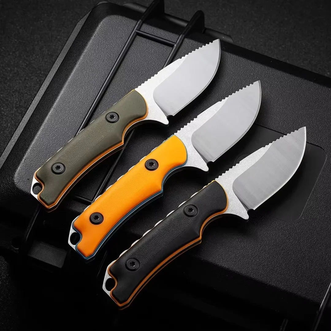 2026 new Outdoor high hardness straight knife integral backbone wilderness survival knife  path-clearing small knife