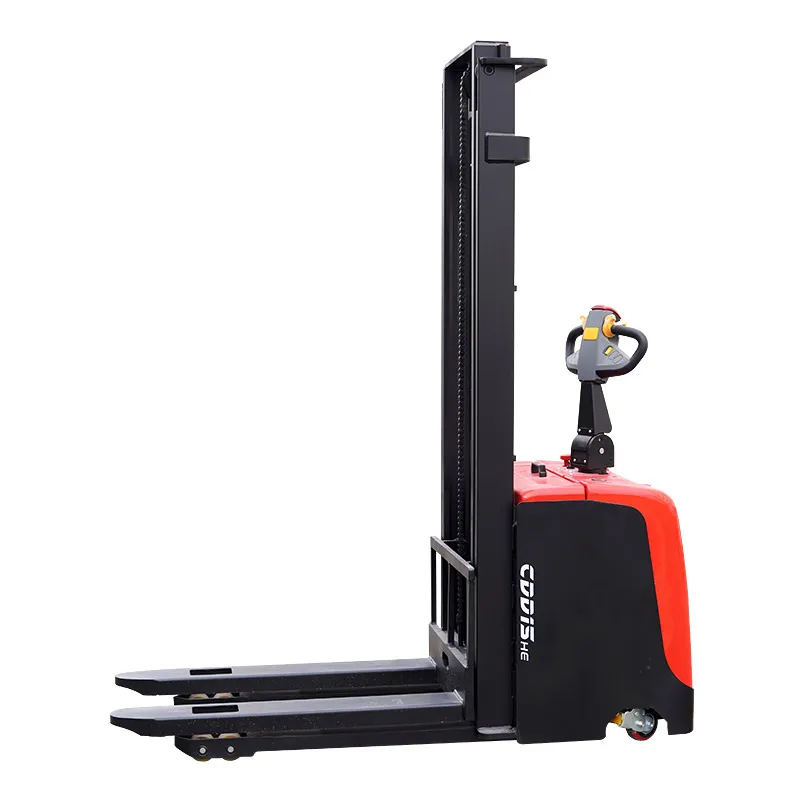 

Маленький электрический штабелер, нагрузка 1–3 т, высота подъема 5 м, полуэлектрический штабелер для поддонов, складская логистика, рация, вилочный погрузчик