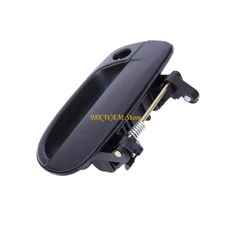 Exterior Door Handle for 1999-2006 Accent, Matching 82660-25000 and 8266025000 with Black Textured Finish, Round 68UF
