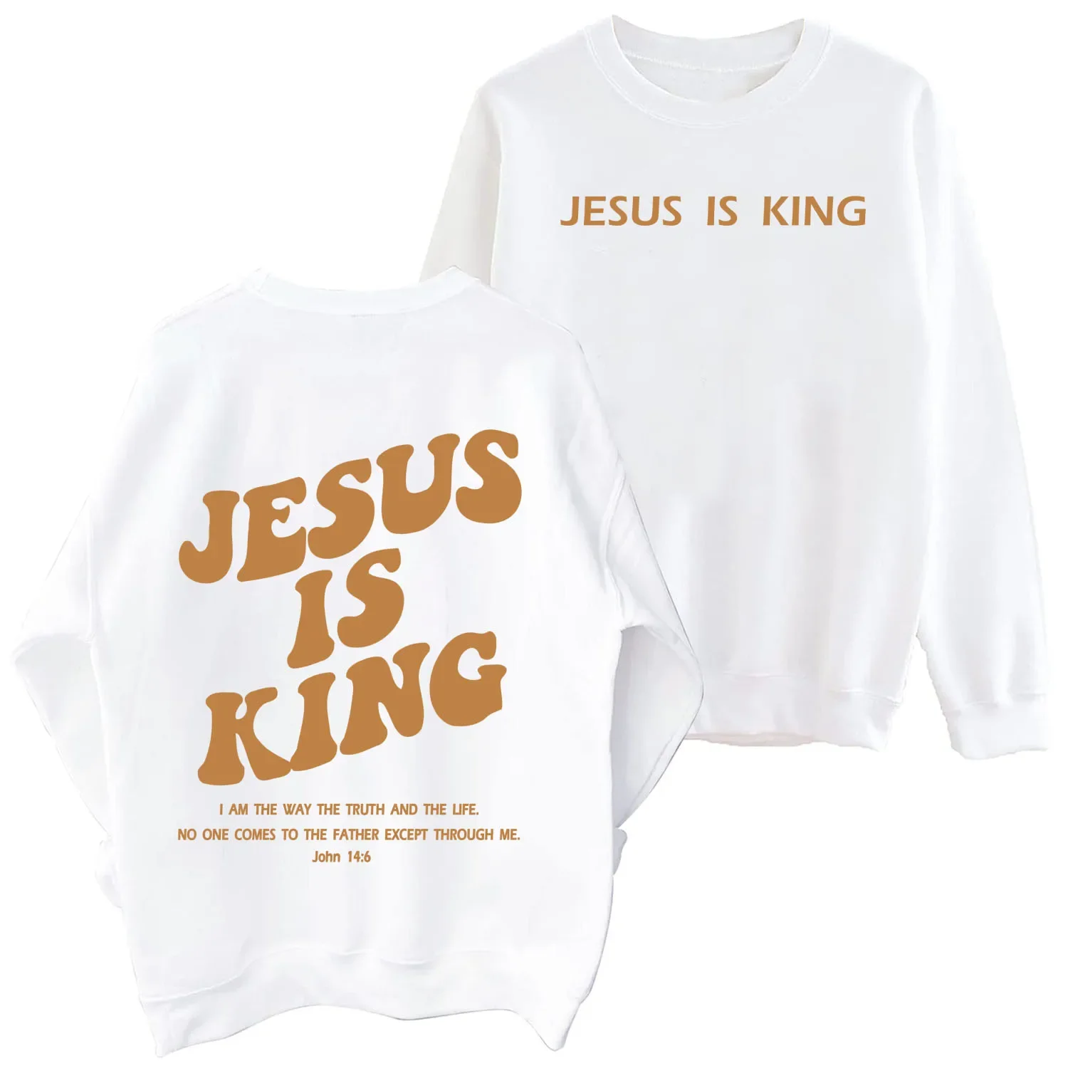 Jesus Is King Sweatshirt Man Woman Oversized Christian Faith Hoodie