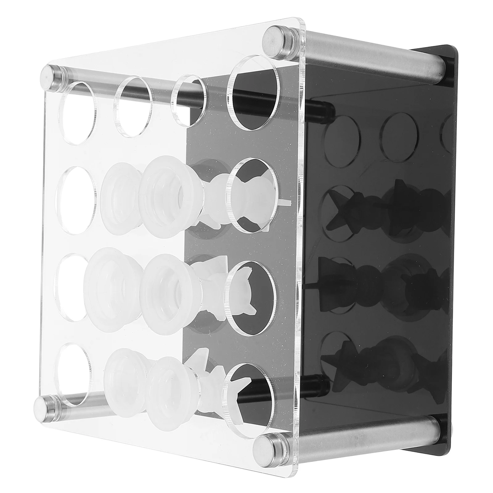 

Chess Piece Epoxy Resin Accessories Holder Acrylic Stand for DIY Resin Game Accessories Secure Base Versatile Chess Set Storage