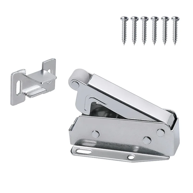 Touch Latch Automatic Spring Catch Push Wardrobe Door Buckle Catch Bounce Lock For Cabinet Doors Furniture Hardware Accessories