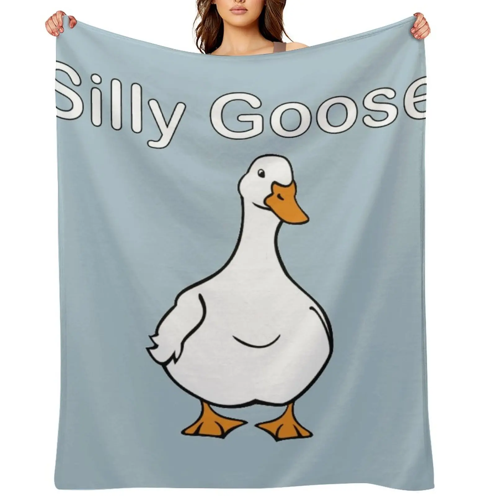 

Silly Goose Throw Blanket Cute manga wednesday Plaid Blankets