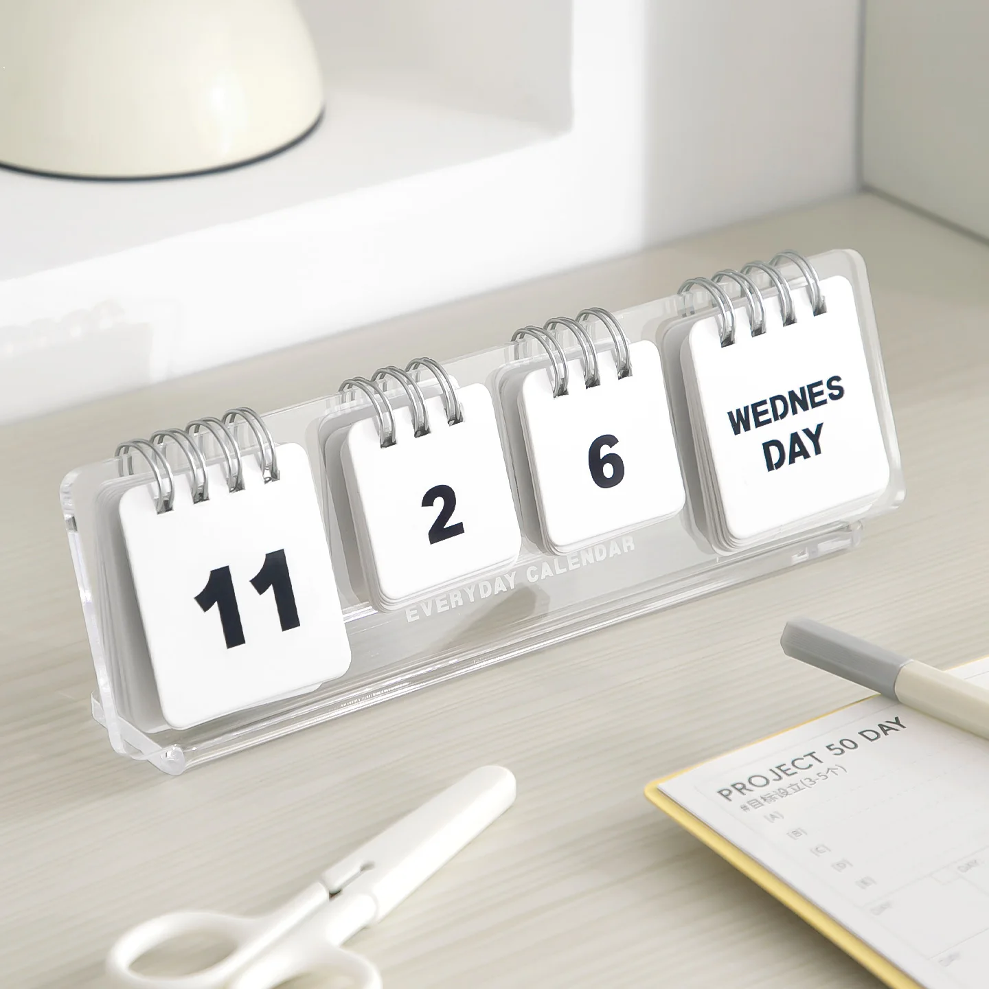 

Журнал GO, акриловый ежедневный настольный календарь, 2026, простой настольный календарь, школьные и офисные канцелярские принадлежности