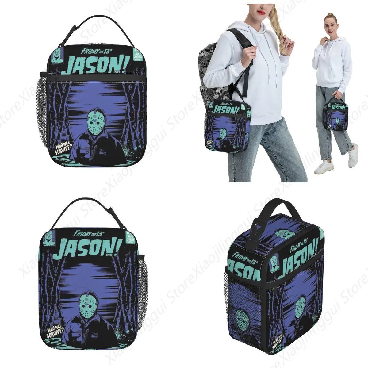 Insulated Lunch Box Friday 13th Halloween Movie Jason Voorhees Storage Food Box New Arrival Thermal Cooler Lunch Box For Outdoor