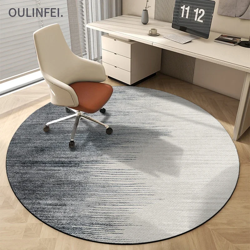 VIKAMA Modern Geometric Circular Rugs for Living Room, Sofa, Coffee Table, Bedroom, Study, Chair and Home Decor