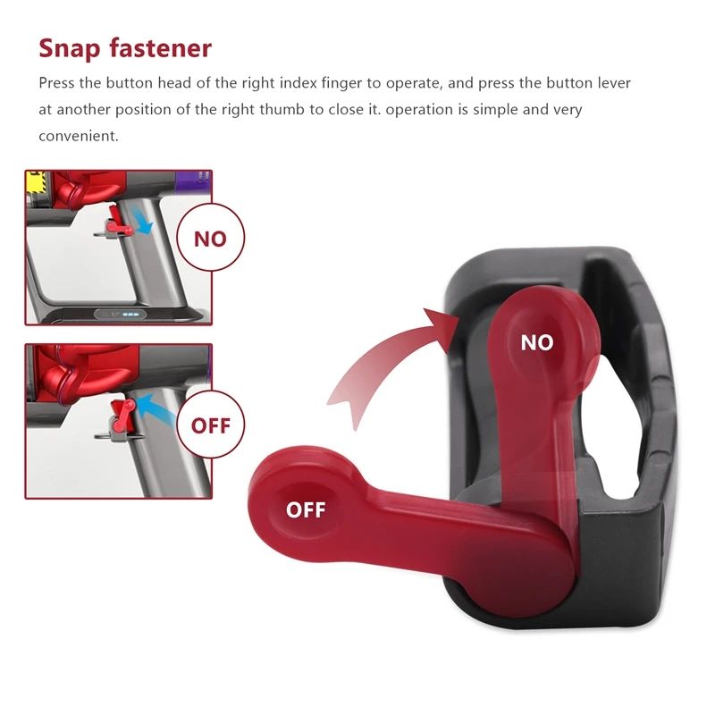 قفل زر الطاقة لـ dyson v6 v7 v8 v10 v11 مكنسة كهربائية ، إكسسوارات ، حرّر إصبعك ، رمادي