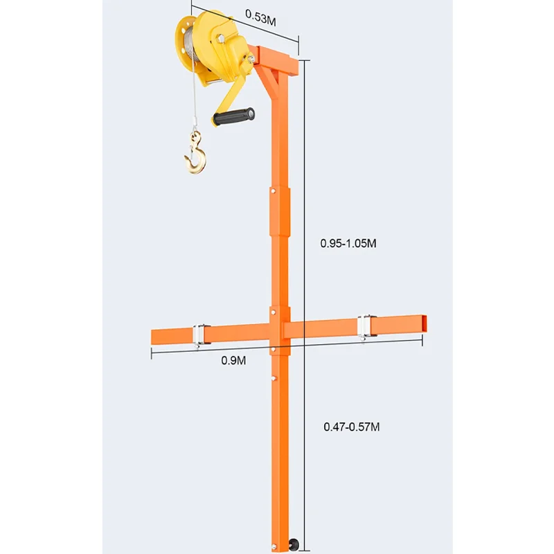 Air Conditioner Lifting Tool Manual Winch Hoist AC Outdoor Unit Removal Tool Air Conditioner Bracket Installation Lift Machine