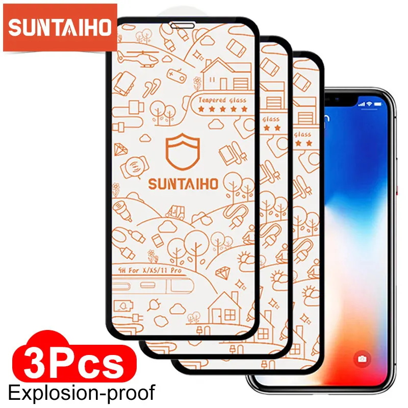 Suntaiho Protective Class for iPhoneXR /11 13/13P Tempered Glass For iPhone 13ProMax Screen Protector for iPhone Glass