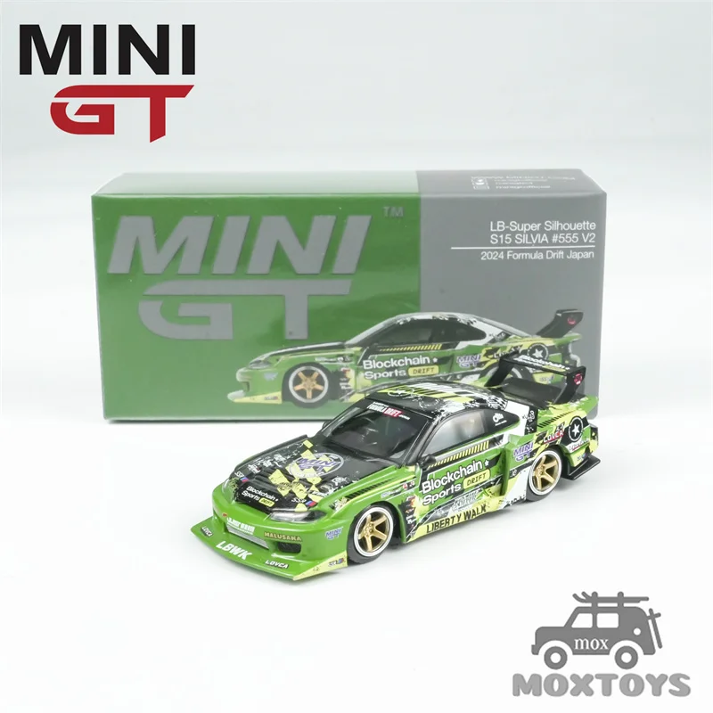 

MINI GT 1:64 LB-Super Silhouette S15 SILVIA #555 V2 2024 Formula Drift Japan RHD MGT00823 Diecast Model Car