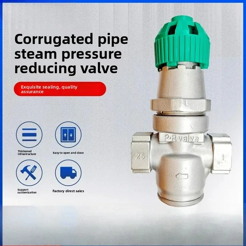 Y14H-16P Stainless Steel Bellows Pressure Reducing Valve DN15 DN20 DN25 Threaded 304 SS for Steam