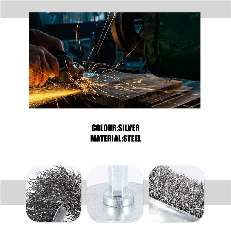 

A96I-8 Pcs Wire Cup Brush Set, Wire Brush For Drill 1/4 Inch Arbor 0.010 Inch Coarse Carbon Steel-2 Inch Wire Drill Brush
