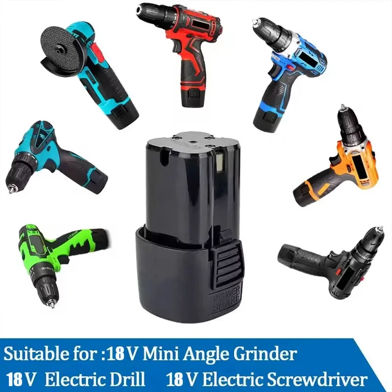 Universele 18V herlaadbare lithiumbatterij, vervangbare batterij voor elektrische sleutel, boormachine, schroevendraaier, zaag, 18V elektrisch gereedschap