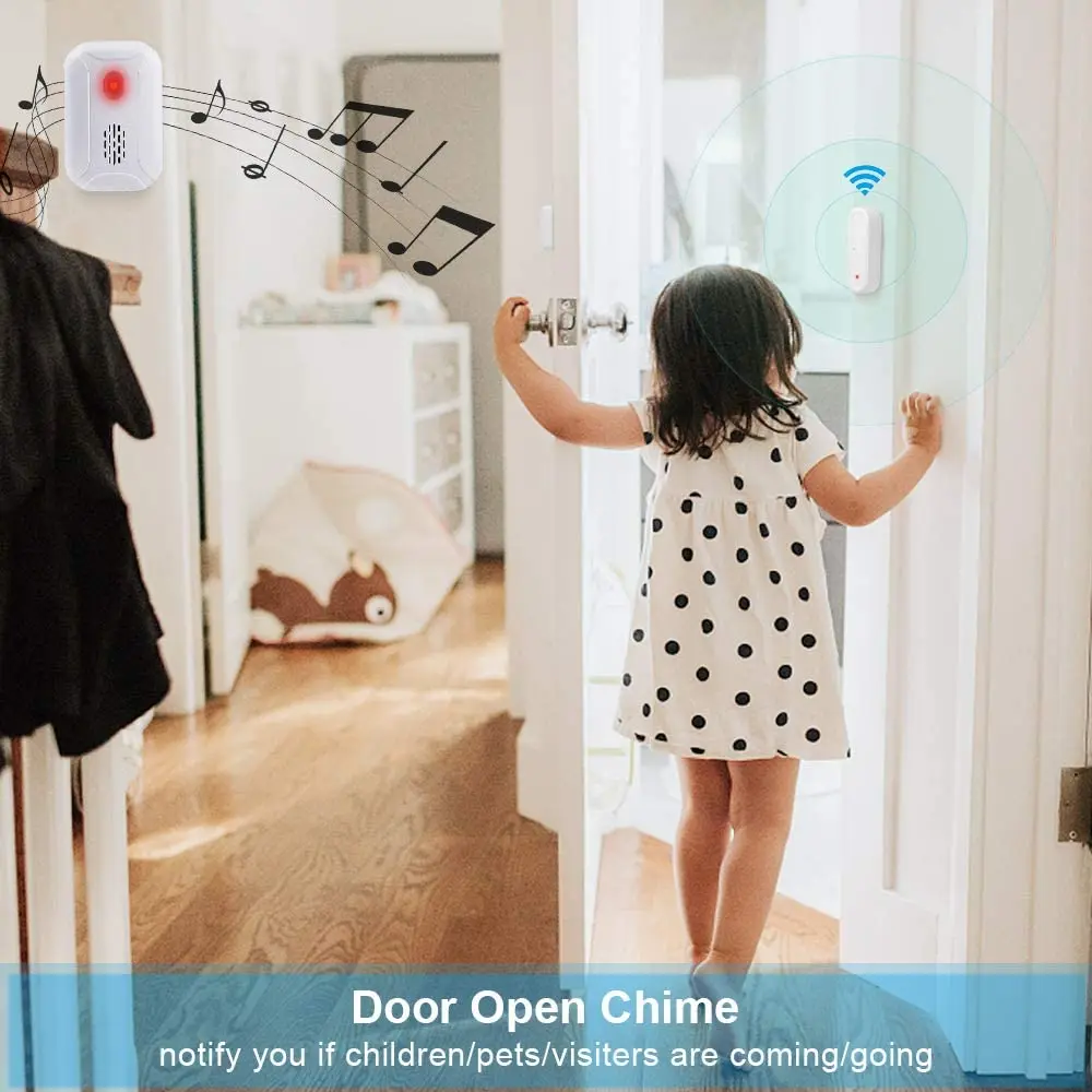 Sectyme Door Opening Sensor Wireless Door And Window Security Alarm Home Security Door Open Chime Fast Delivery