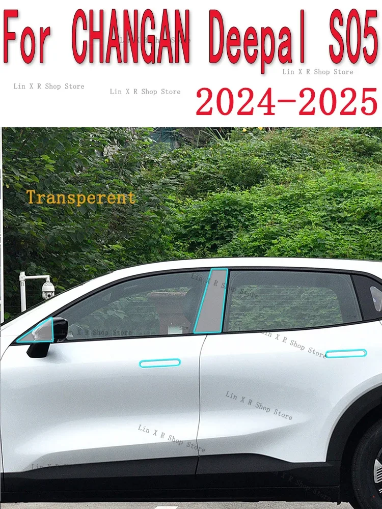 

Защитная пленка из ТПУ для CHANGAN Deepal S05 2024, прозрачная, для B/C-стойки, антицарапийная, самовосстанавливающаяся, аксессуары для тюнинга, PPF