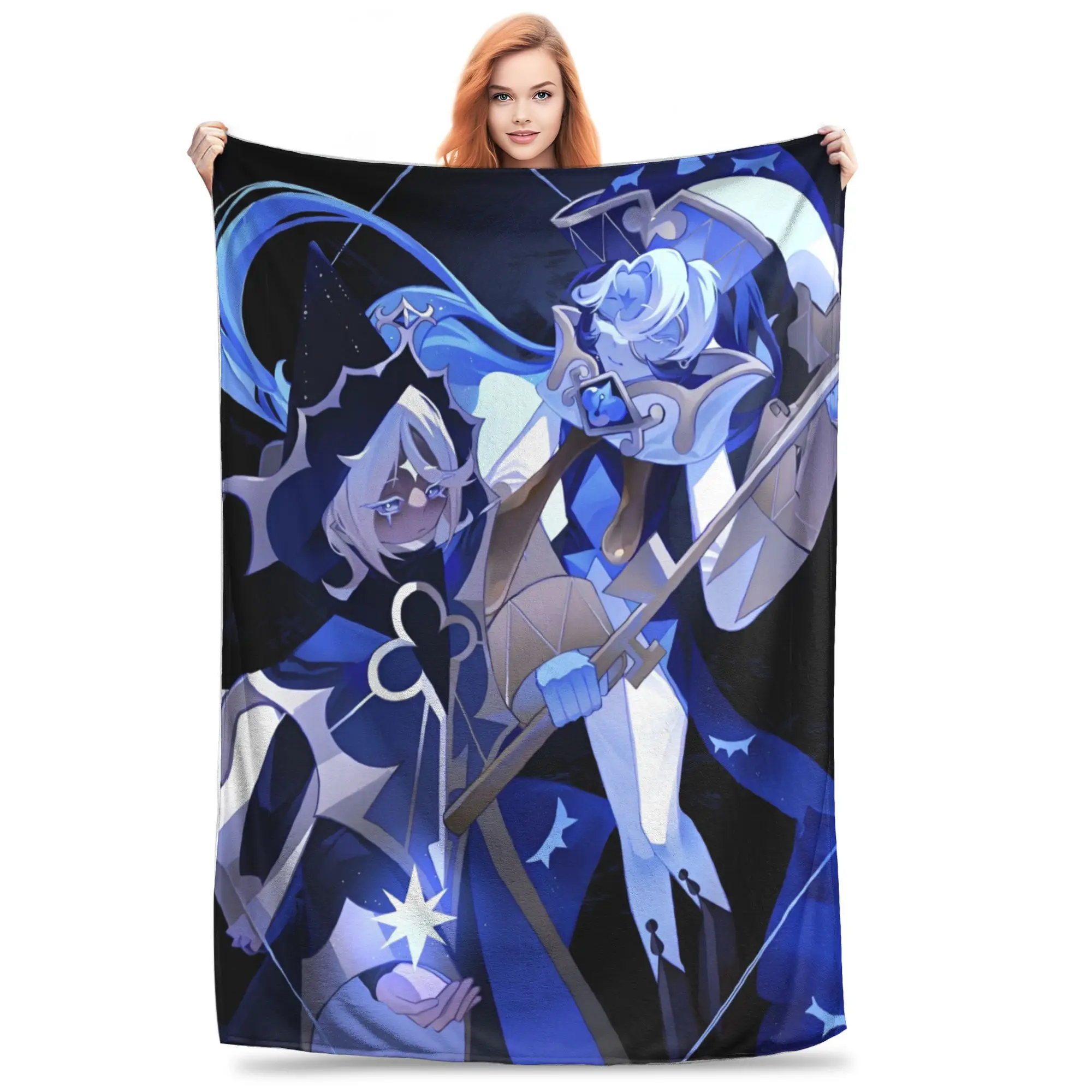 

Shadow Milk Cookie Run Kingdom Blankets Flannel All Season Breathable Warm Throw Blankets for Bedding Bedroom Plush Thin Quilt