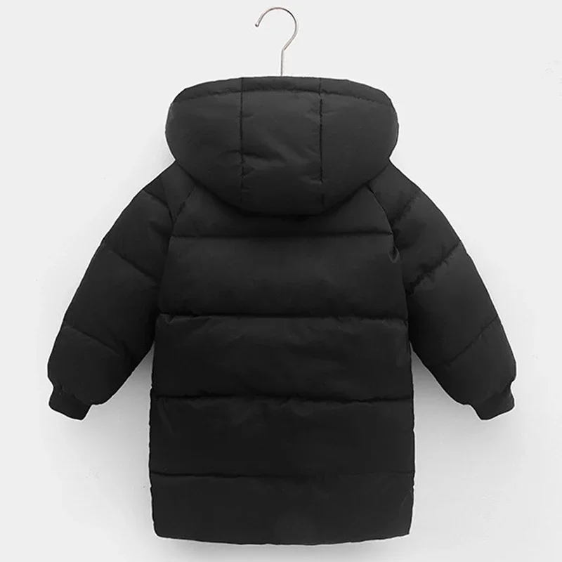 Neue 2-10 Jahre Winter Lange Jacke für Mädchen und Jungen, Outdoor-Bekleidung, Dick, Wärmeisolierend, mit Kapuze, für Kinder, Wattierte Baumwoll-Oberbekleidung – Detail 10
