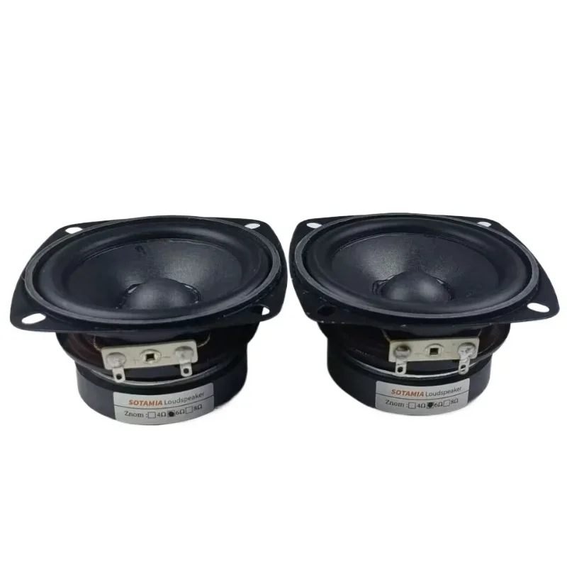 SOTAMIA 2Pcs 3 Inch Full Range Speaker 6 Ohm 10W HiFi Music Home Audio Power Loudspeaker DIY Bluetooth Speaker
