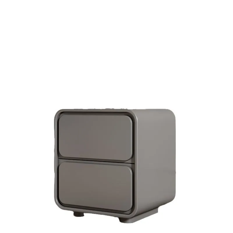 

bedside table white cream style simple modern light luxury bedroom leather solid wood bedside storage cabinet