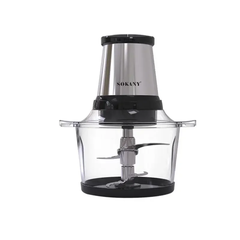 800W Electric Food Chopper, Food Processor 2L Glass Bowl Grinder for Meat, Vegetables, Nuts, Stainless Steel Motor Unit