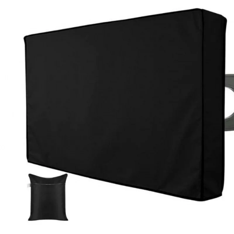 Outdoor TV Shield Black for 22 to 85 Inch TV Compatible Single Dual Wall Mount Bracket with Remote Control Organizer