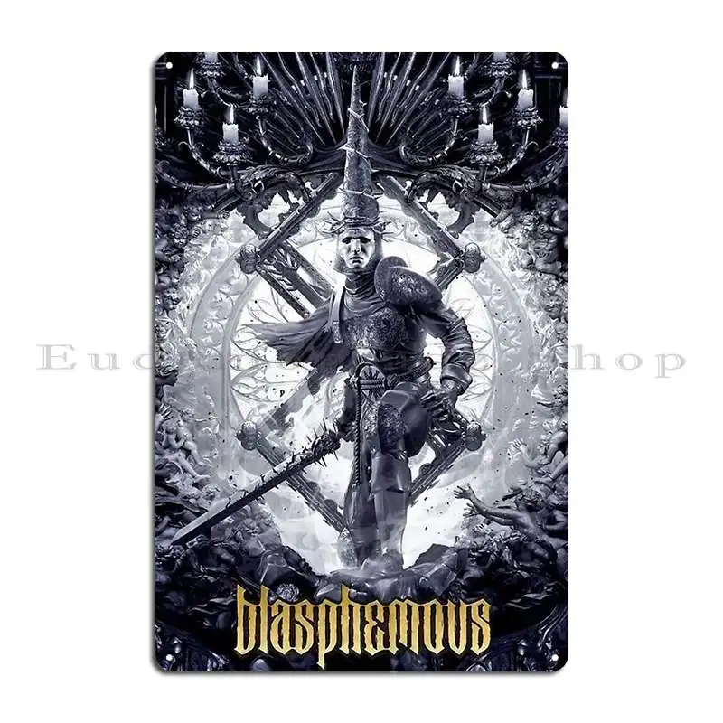 Blasphemous Metal Sign Printed Club Party Designing Poster Tin Sign Poster