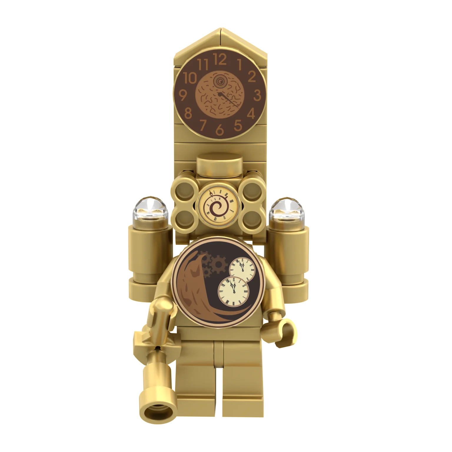 Liquidación Estatuillas de personajes de hombre de baño, mini reloj de hombre, robot de reloj, regalos perfectos para Navidad, Halloween y cumpleaños