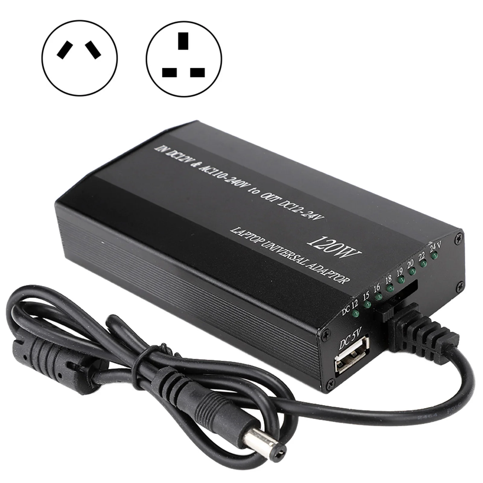 

Мощный универсальный адаптер для ноутбука мощностью 120 Вт для домашнего использования в автомобиле с 8 наконечниками постоянного тока, совместимый с несколькими устройствами, портативная зарядка для путешествий