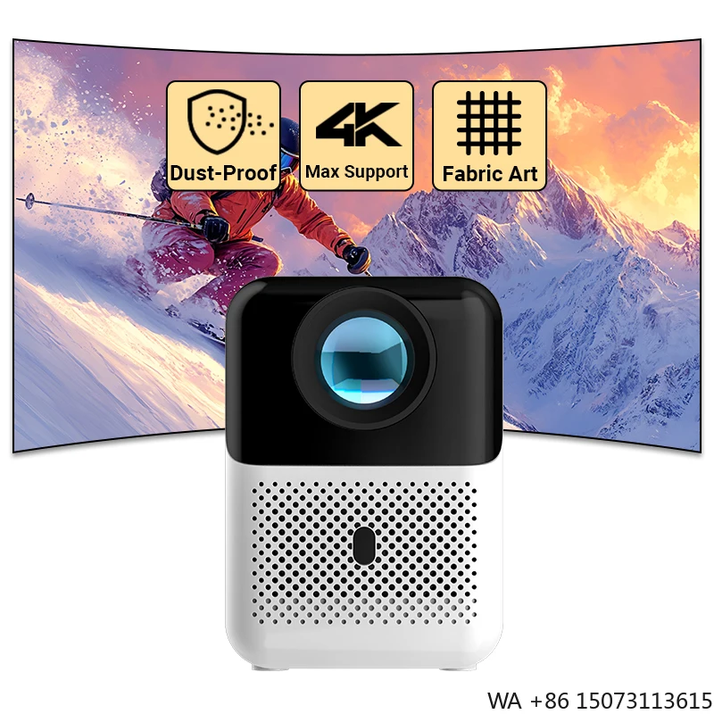 CD202 Android Smart Projector with WiFi & Auto , Built-in Speaker for Home Theater Entertainment