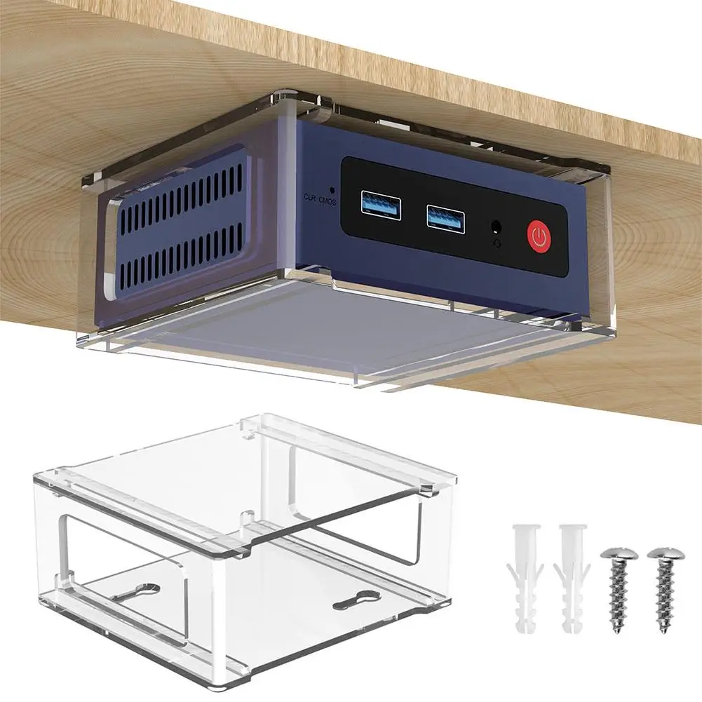 

Vertical Stand For Beelink S12 Pro Computer Host - Transparent Acrylic Fixed At Various Angles Space Saving Holder Accessor B3g7