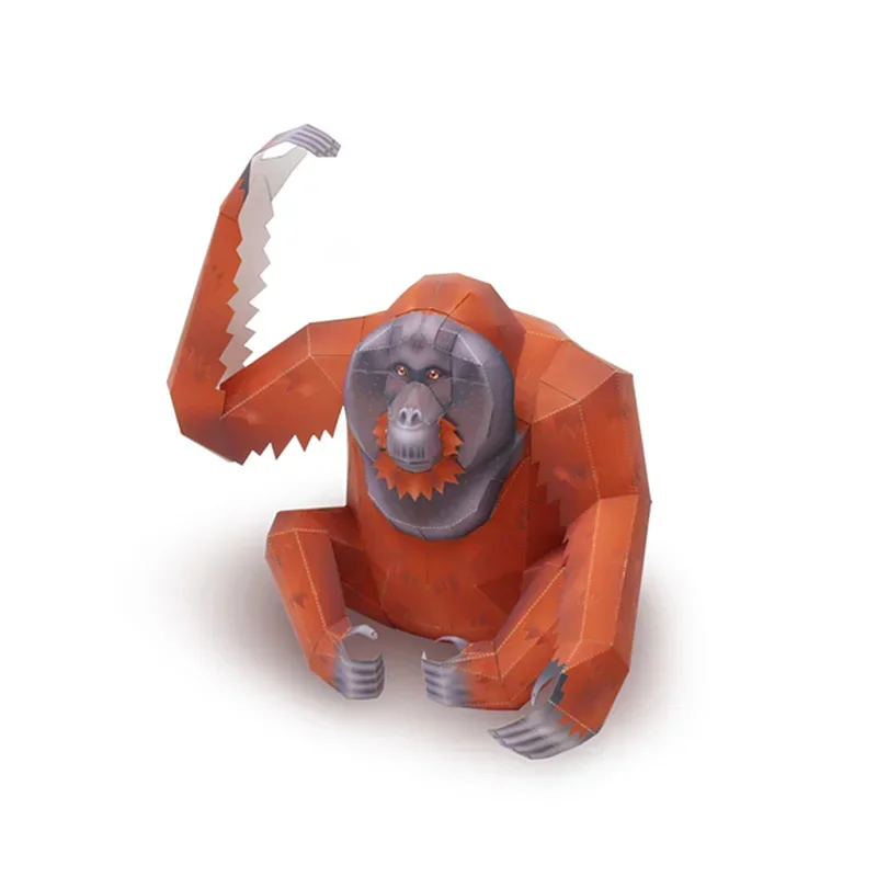 Orangutan الغوريلا اوريغامي الفن للطي صغير لطيف ثلاثية الأبعاد ورقة نموذج Papercraft الحيوان DIY بها بنفسك الاطفال الكبار اليدوية الحرفية اللعب QD-242