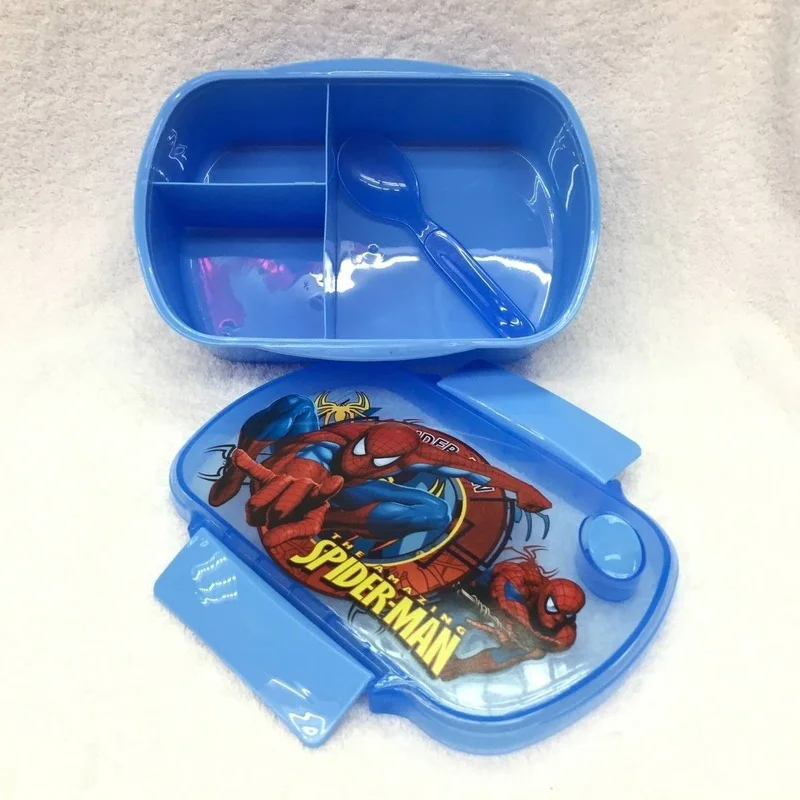 Disney Spiderman Frozen Elsa Children Lunch Box Cute Anime PB Bento Box Portable Students Boys Girl Picnic Box Fresh-keeping