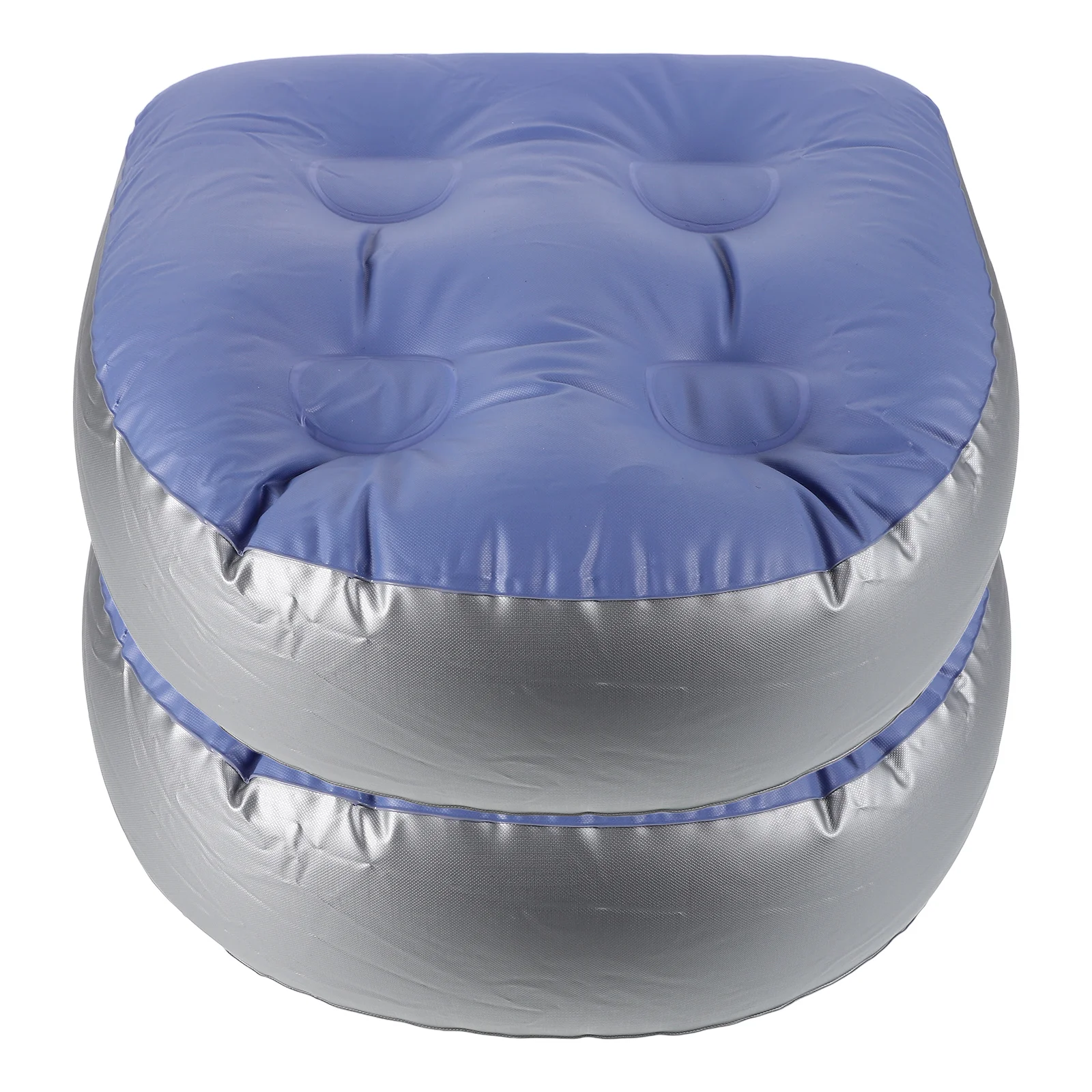 

2 Pcs Inflatable Bathtub Cushion Spa Seat Shower Bench Sky-blue Adult Bath Accessories Foldable Storage Hot Tub Seats