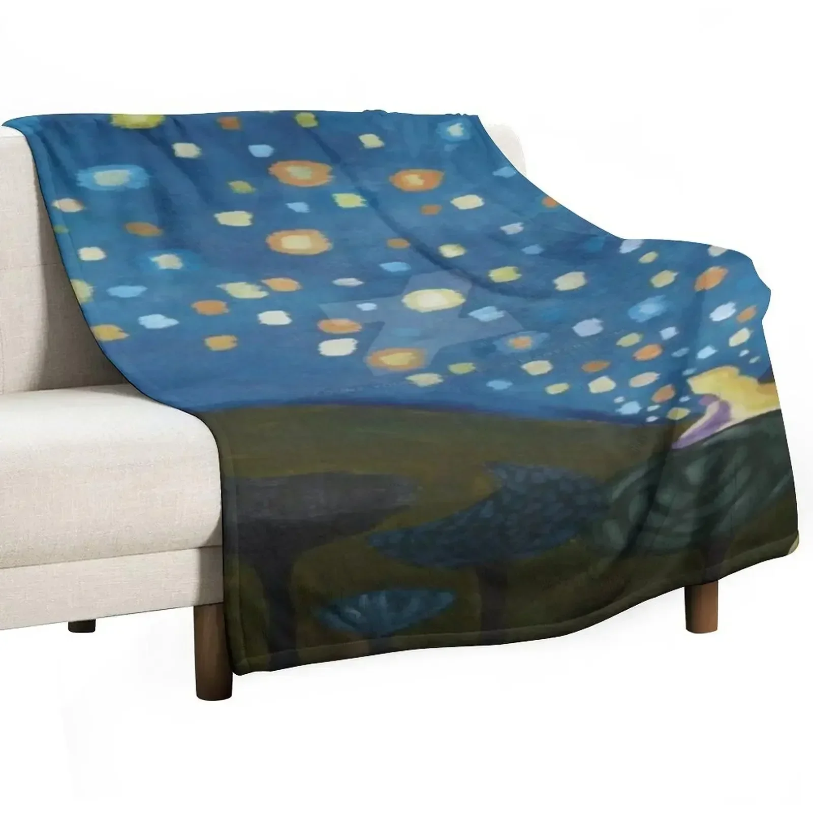 Tangled paint Throw Blanket Flannel Soft Beds For Decorative Sofa anime Designers Tourist Blankets