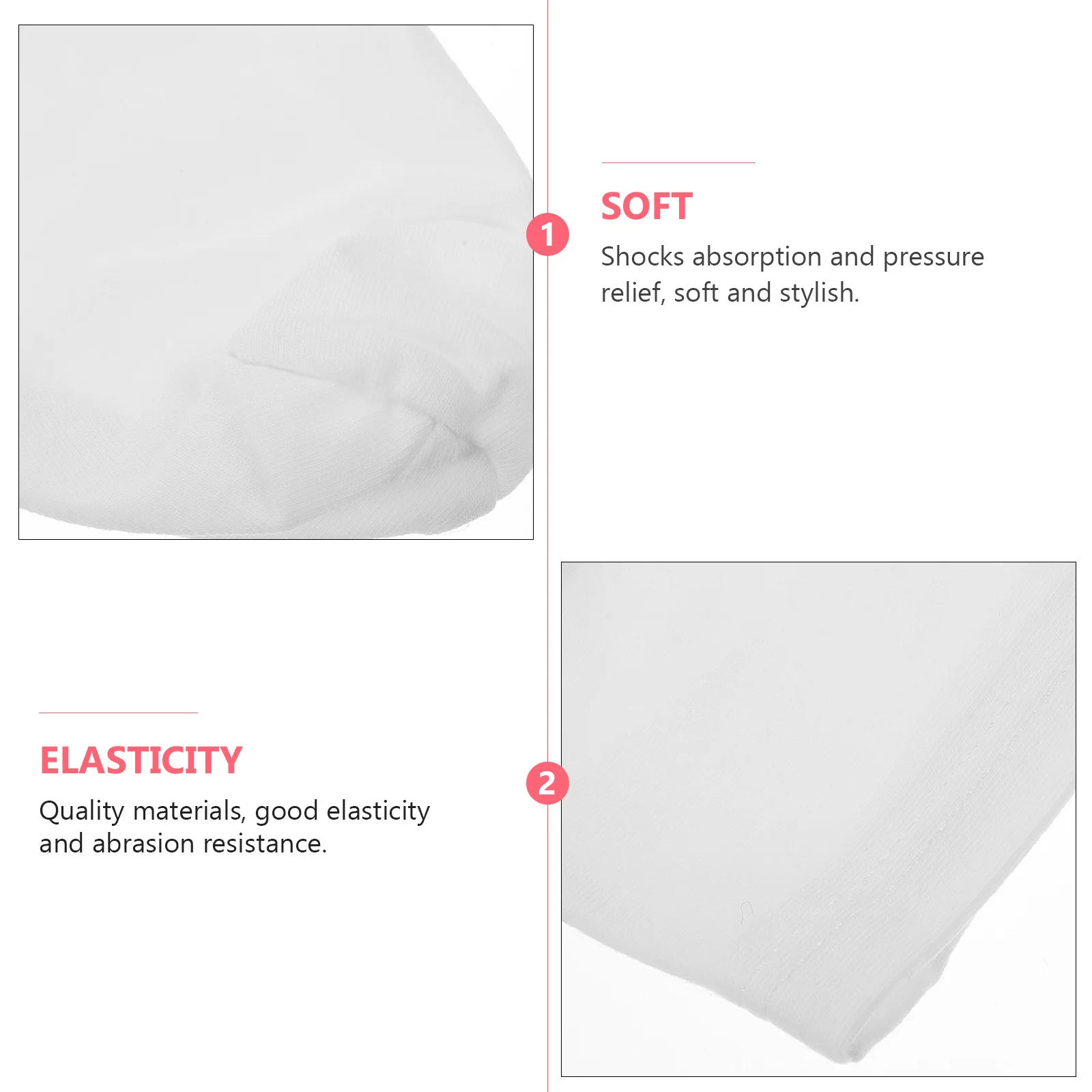 

4Pairs Moisturizing Anti-Cracking Socks Soft Cotton Spandex Foot Daily Use Breathable Elastic Protection Socks