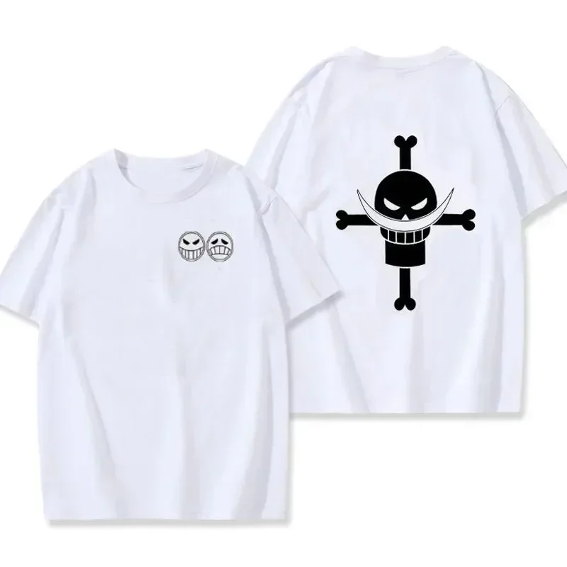 Pirate Ace Edward Newgate Men Women One Piece Anime Cosplay Mens T Shirt Cotton Short-sleeve Tops Harajuku Clothing