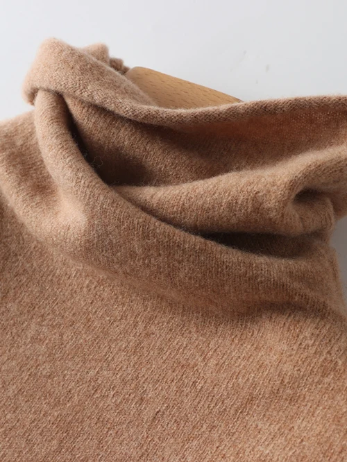 Birdtree Damen-Pullover mit Rollkragen, Edge Curl, Basic-Strickpullover, Unterhemd, Pullover aus 100 % australischer Wolle, Herbst-Winter T39244QM – Detail 13