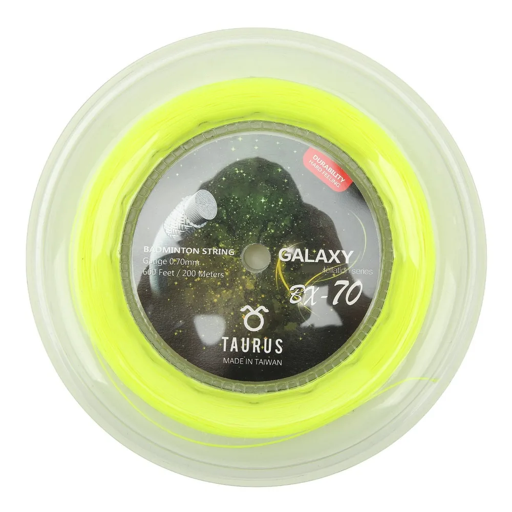 200M Badminton Racket String Elastic Yellow Badminton Racket Line 0.7mm Durable Badminton Racquet Restringing