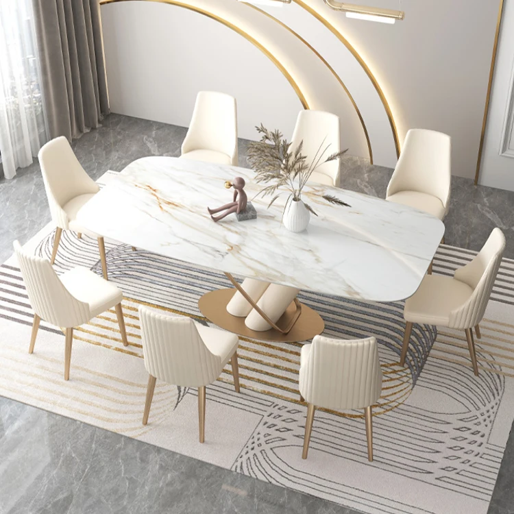 

6 Seater Modern Dining Room Table And Chair China Made Set, Dining Table And Chair Set For 6 Dining Room