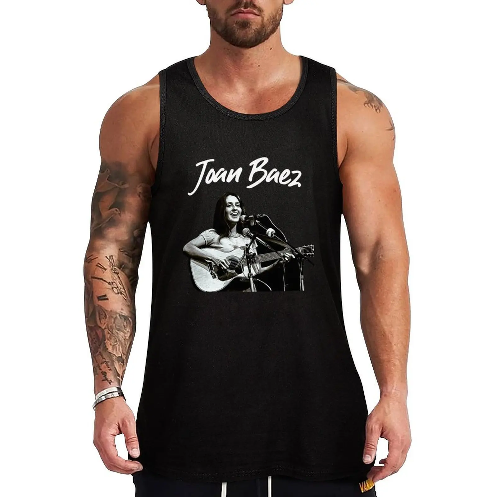 Day Gifts Joan Baez Folk Music Cool Tank Top Athletic Fit Tank Top Quick Dry Training Sleeveless