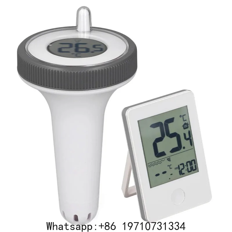 

Wireless Swimming Pool Thermometer LCD Display 0.1℃ Accuracy Waterproof Digital Floating Thermometer Temperature Meter