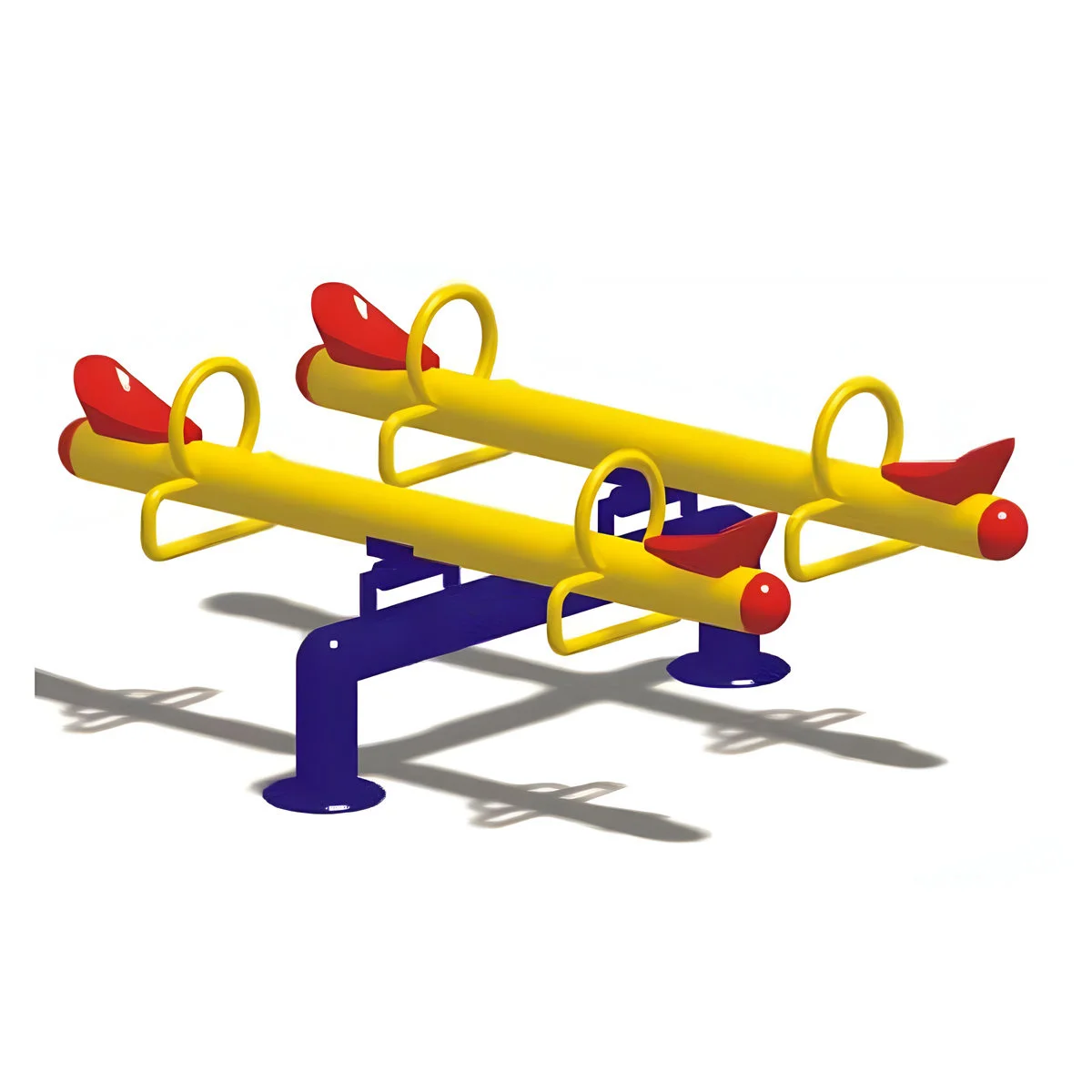 Popular Wholesale Price Durable Amusement Park Kids Favorite Double Seats Attractive Outdoor Playground Seesaw