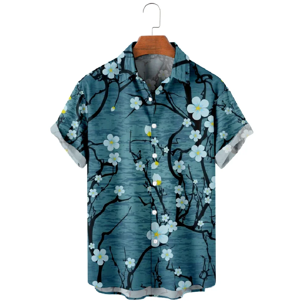 

Summer Fashion Hawaiian Men's Shirt Oversized Clothing Men's Shirt Short Sleeve Y2k Vintage Beach Harajuku 8