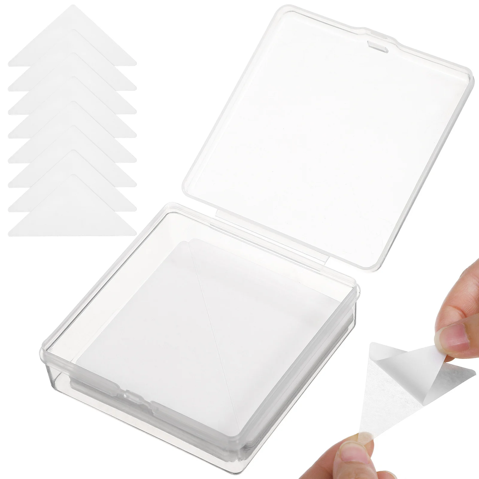 60 قطعة طوق القميص يبقى شفافة مثلث مقوي ملصقات ذاتية اللصق يدعم للرجال والنساء ملابس رسمية للأعمال #1