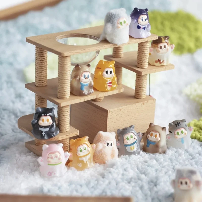 ของแท้ Sllo Oh พฤษภาคมแมวใช้ Ghost Meow Series น่ารักกล่องตาบอดเครื่องประดับ Flocking หญิง Hand-Made ของขวัญของเล่นตุ๊กตาชุด