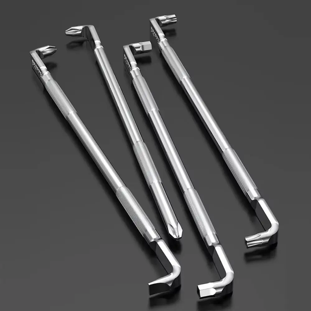 Angled Crosses Multipurpose Screwdriver Flathead Magnetic Elbow Screwdriver S2 Steel L-Shaped Z-Type Screwdriver