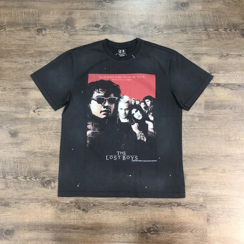 

SAINT OF MICHAEL New Style 1987 The Lost Boy Printed Vintage Clothing Tops Loose Oversized Tee Summer Casual T Shirt Men
